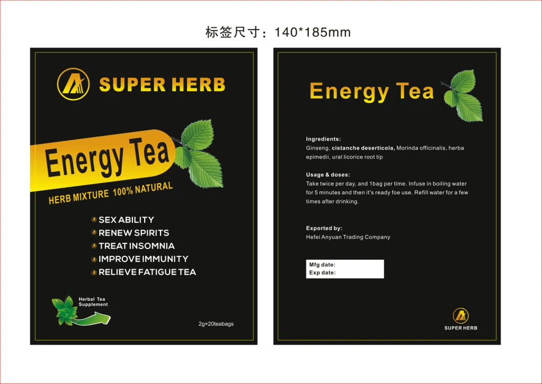 Herbal Tea Enhance Male Sexual Function Provide Energy Energy Tea